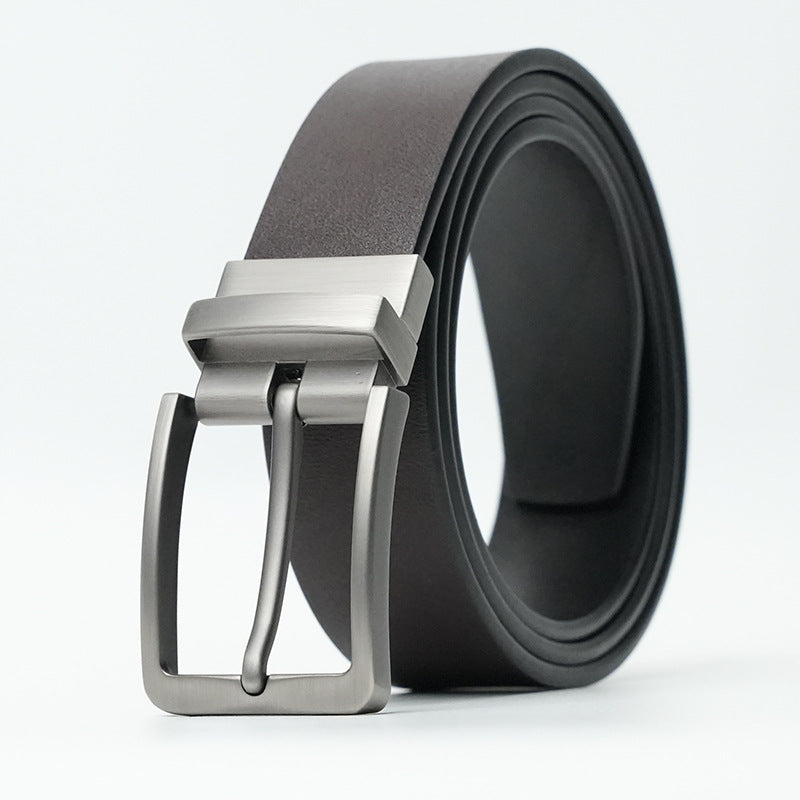 New Men’s Rotating Pin Buckle Cowhide Belt