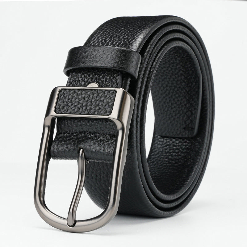 First-Layer Cowhide Men’s Pin Buckle Belt
