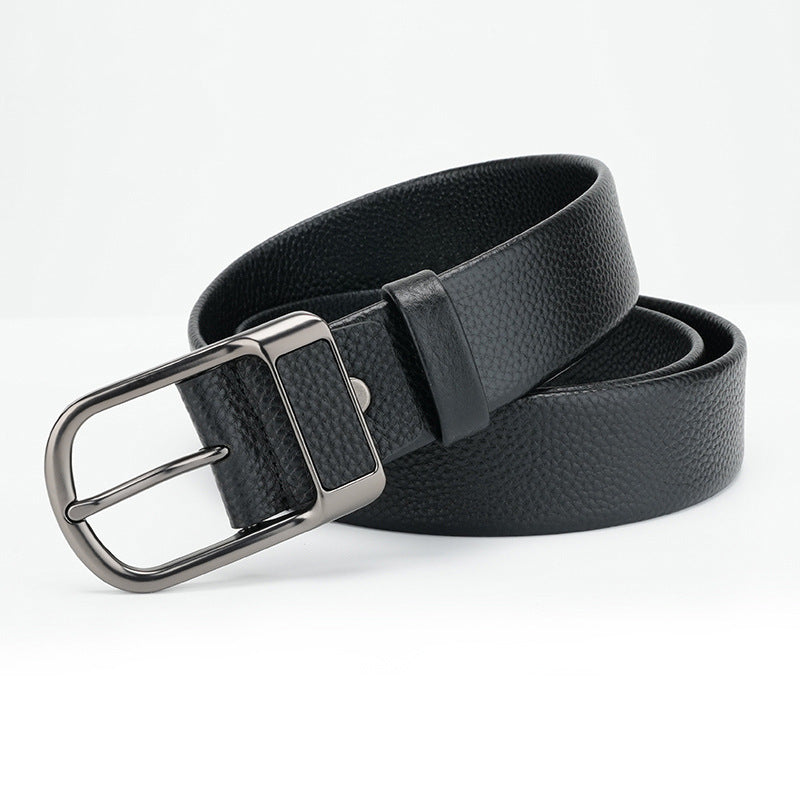First-Layer Cowhide Men’s Pin Buckle Belt
