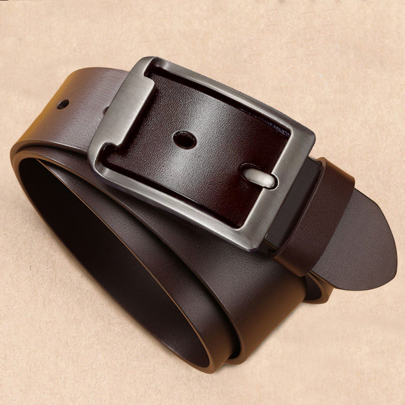 Retro Men’s Cowhide Pin Buckle Business Belt