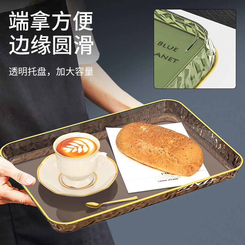 Water Cup Tray Rectangular Tea Tray Living Room Fruit Tray