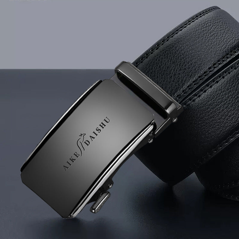 New Men’s Cowhide Leather Automatic Belt