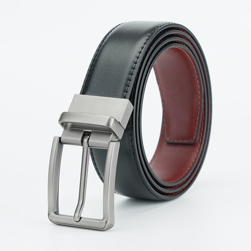 Men’s Vintage Cowhide Pin Buckle Leather Belt