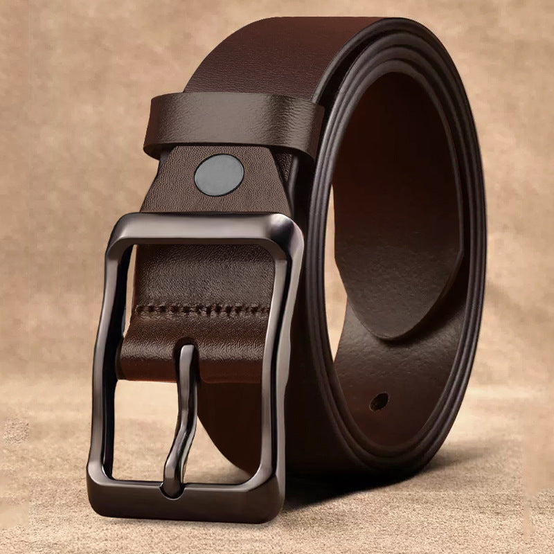 Men’s Retro Cowhide Pin Buckle Belt