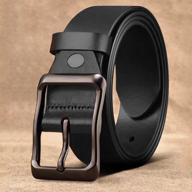 Men’s Retro Cowhide Pin Buckle Belt