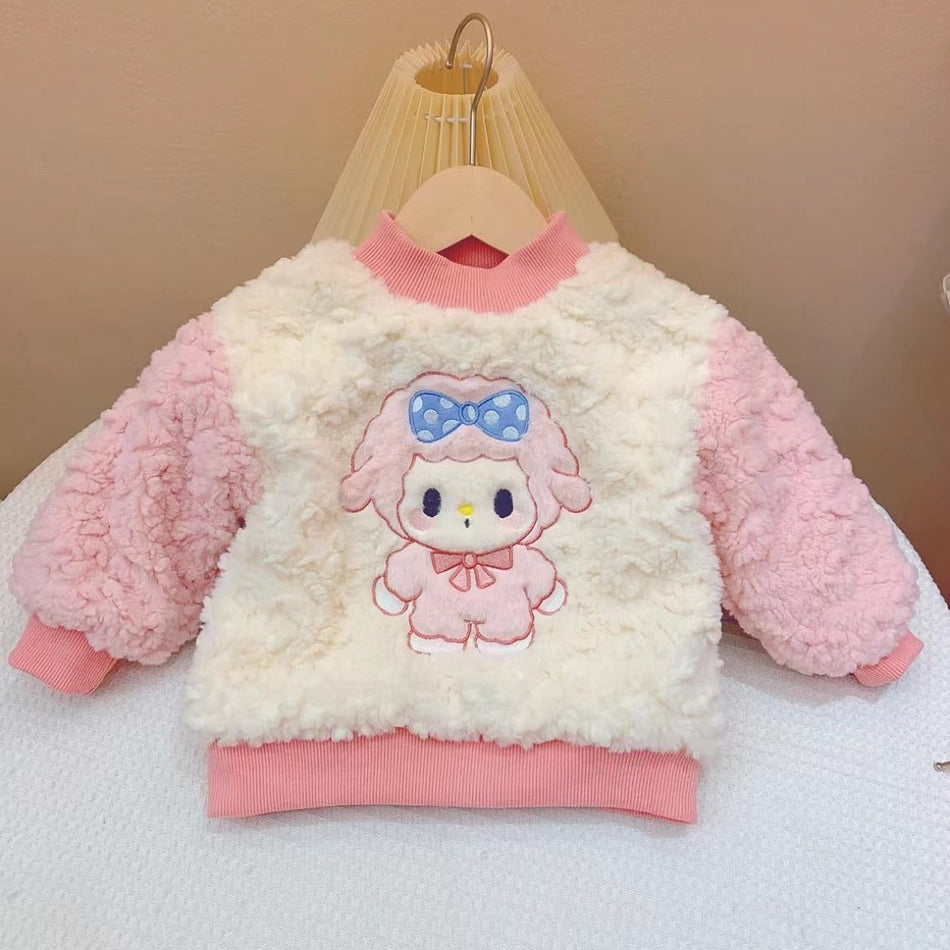 Girls Fleece Sweater & Velvet Leggings Set Winter