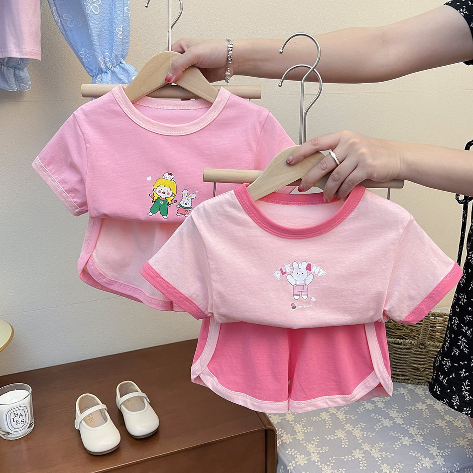Girls Short Sleeve Top & Shorts Summer Set 2026