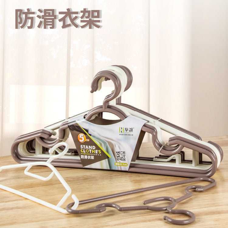 Multifunctional Plastic Clothes Hangers Non Slip Wide Shoulder 5