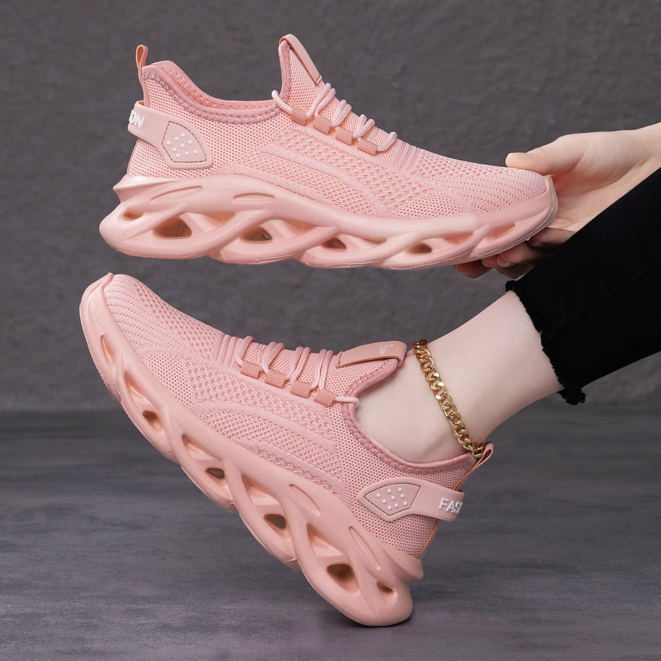Techno Retro Thick Sole Mesh Sneakers