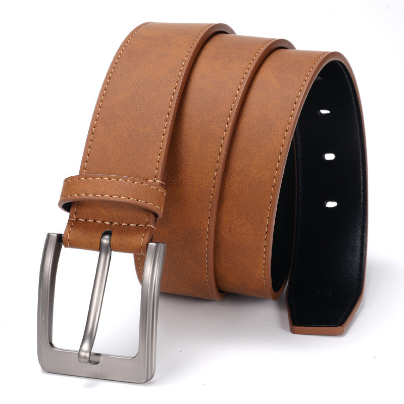 Vintage Men’s Genuine Leather Pin Buckle Belt