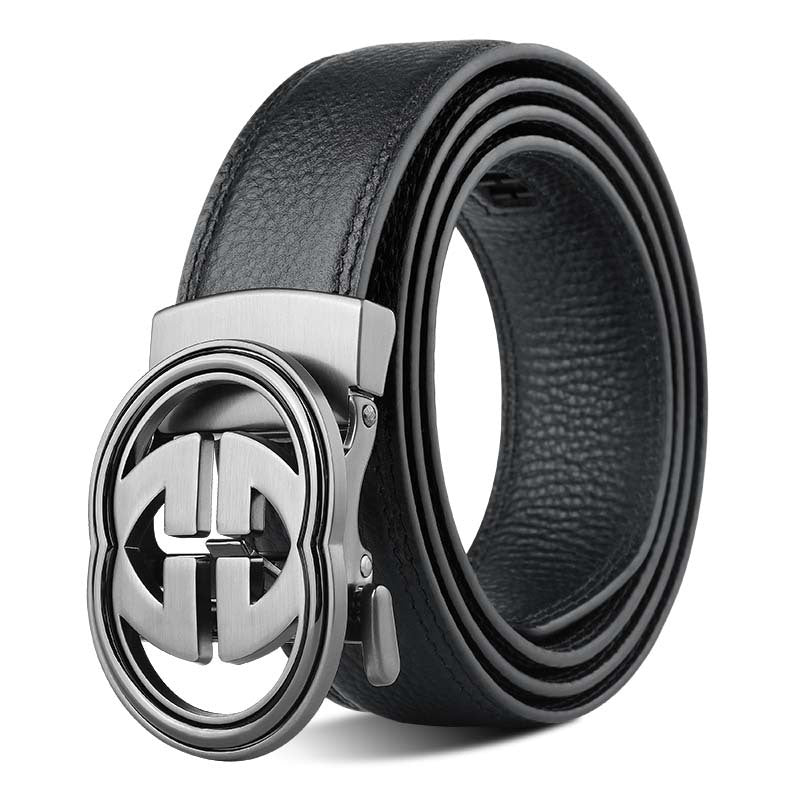 First-Layer Cowhide Automatic Leather Belt for Men