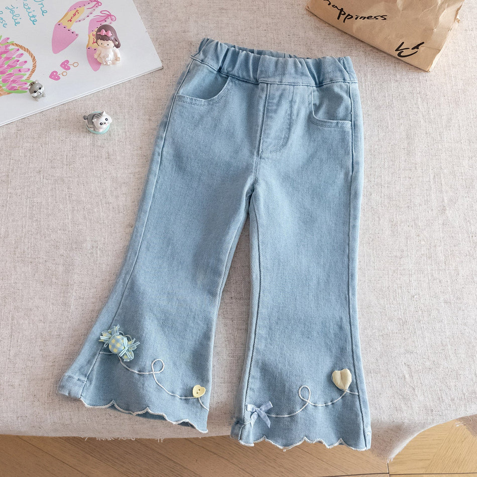 Girls Wide-Leg Jeans Pants Spring-Autumn 2026