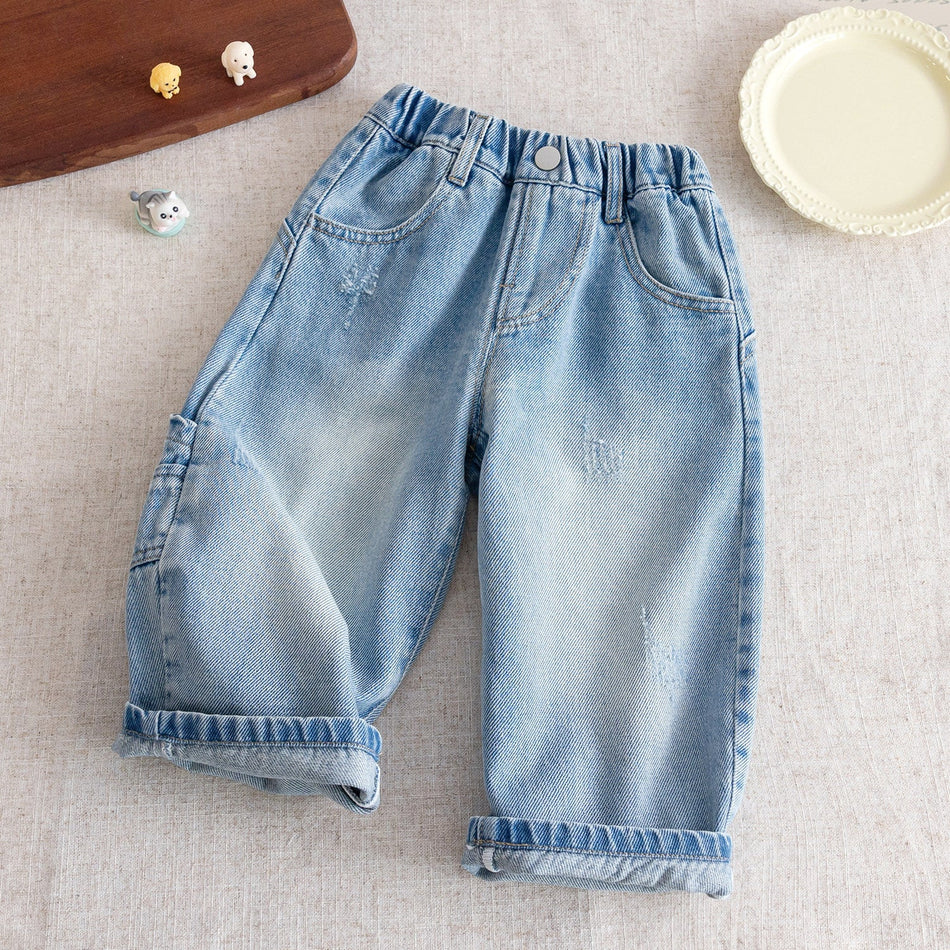 Boys Cartoon Loose Wide-Leg Jeans Spring 2026