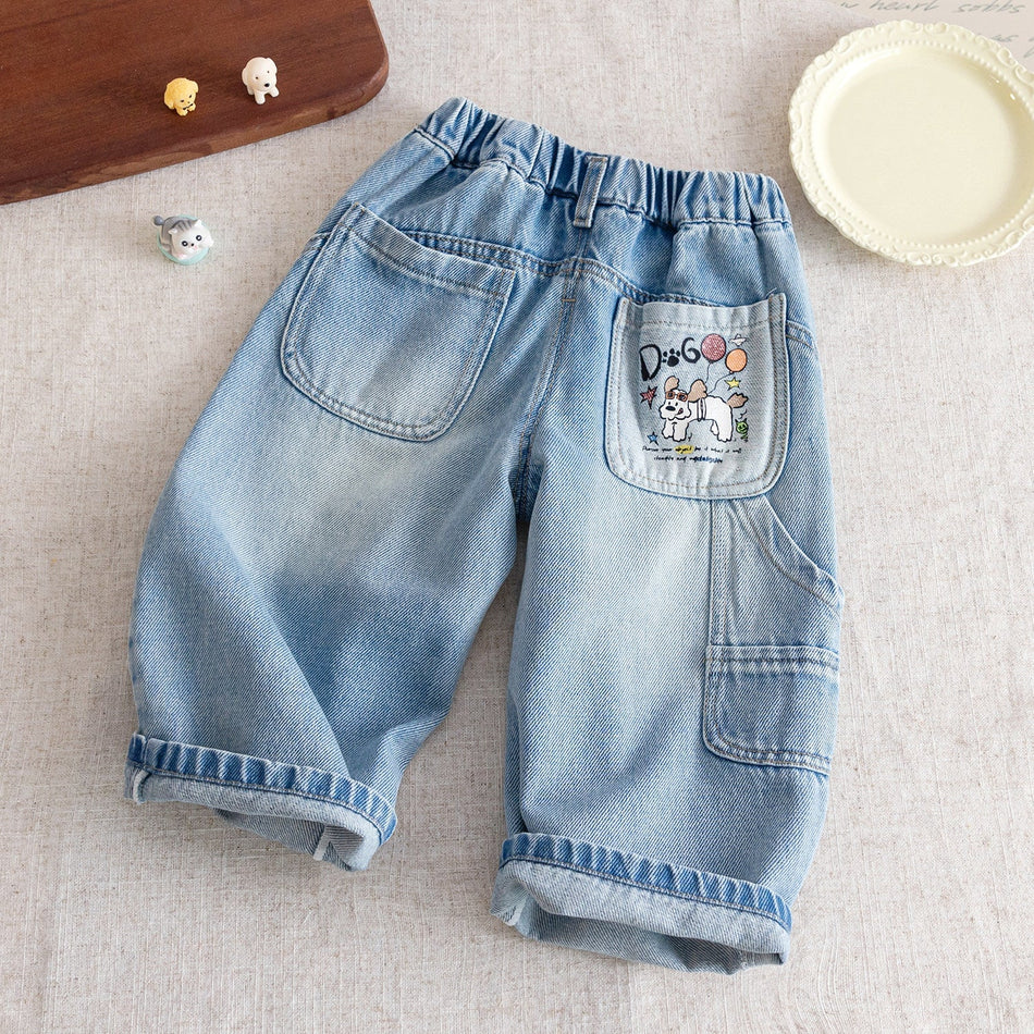 Boys Cartoon Loose Wide-Leg Jeans Spring 2026