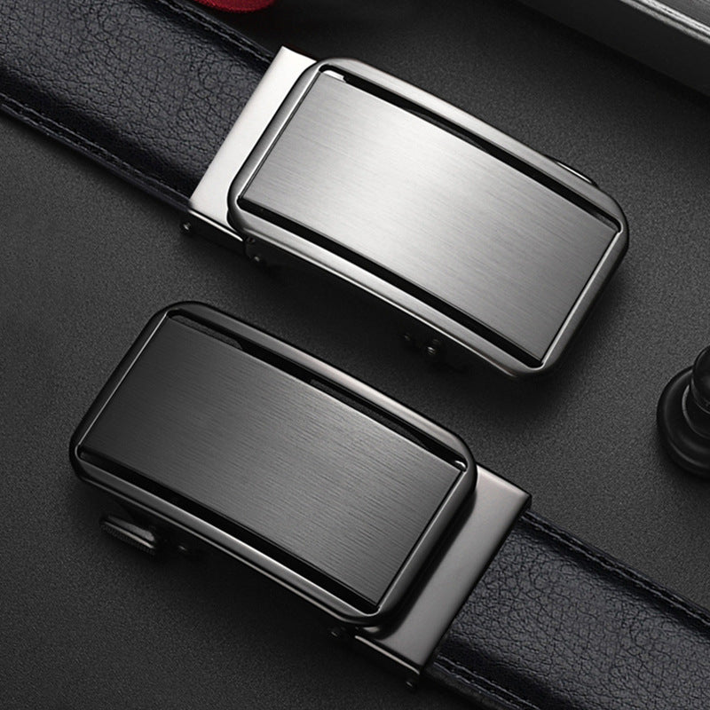 Men’s Cowhide Leather Automatic Buckle Belt