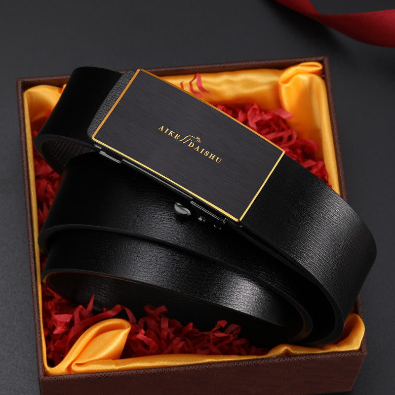 Men’s Genuine Leather Automatic Buckle Belt