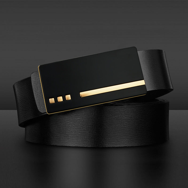 Men’s High-End Cowhide Automatic Buckle Belt