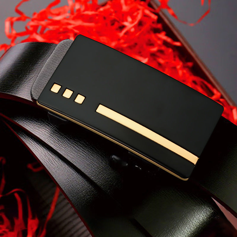 Men’s High-End Cowhide Automatic Buckle Belt
