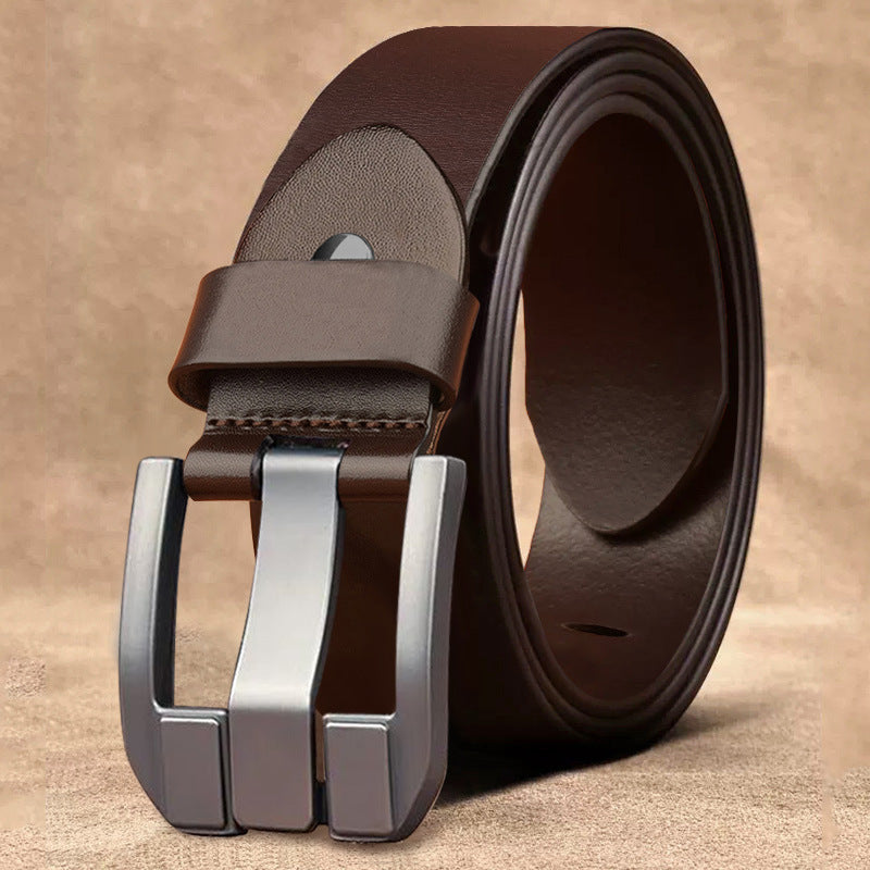 Men’s Cowhide Pin Buckle All-Match Belt