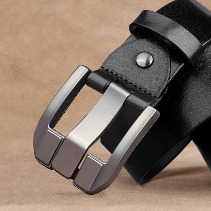 Men’s Cowhide Pin Buckle All-Match Belt