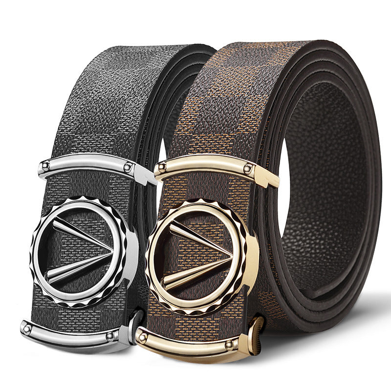 Men’s First Layer Cowhide Automatic Buckle Belt