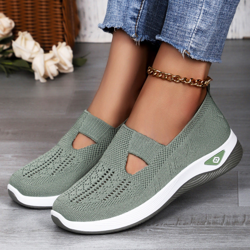 Breathable Mesh Slip On Comfort Mom Shoes
