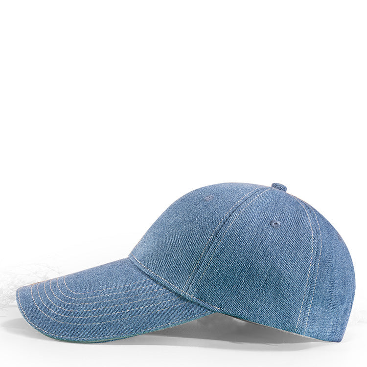Korean Denim Wash Reflective Baseball Cap