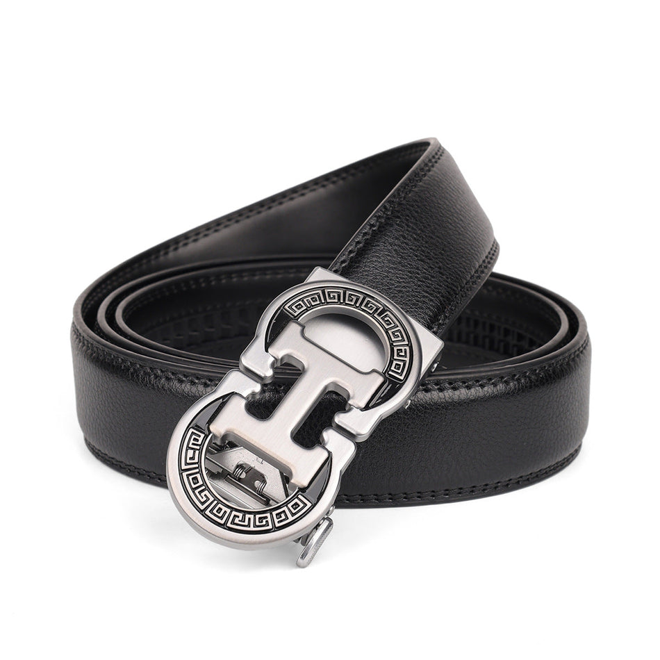 Men’s Classic Cowhide Leather Automatic Belt