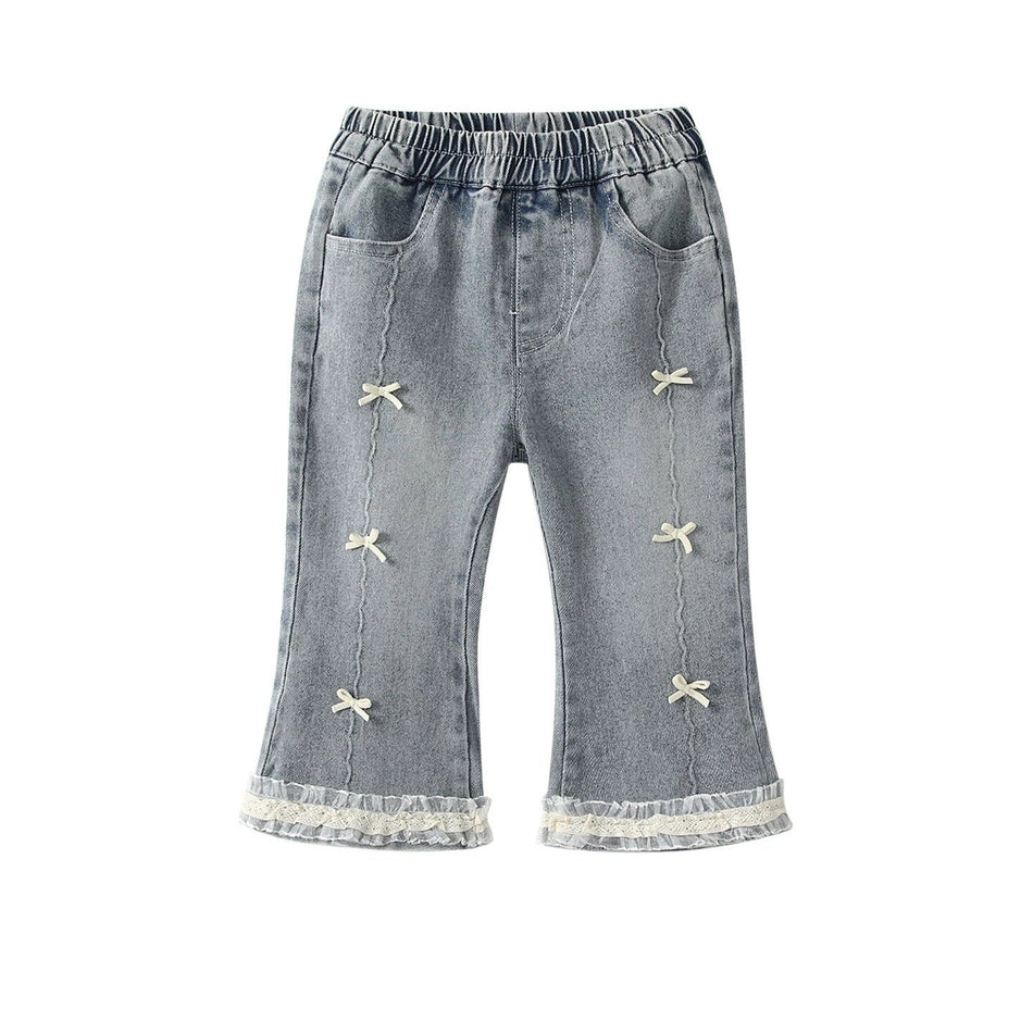 Girls Flared Lace Jeans Autumn Outfit 2026