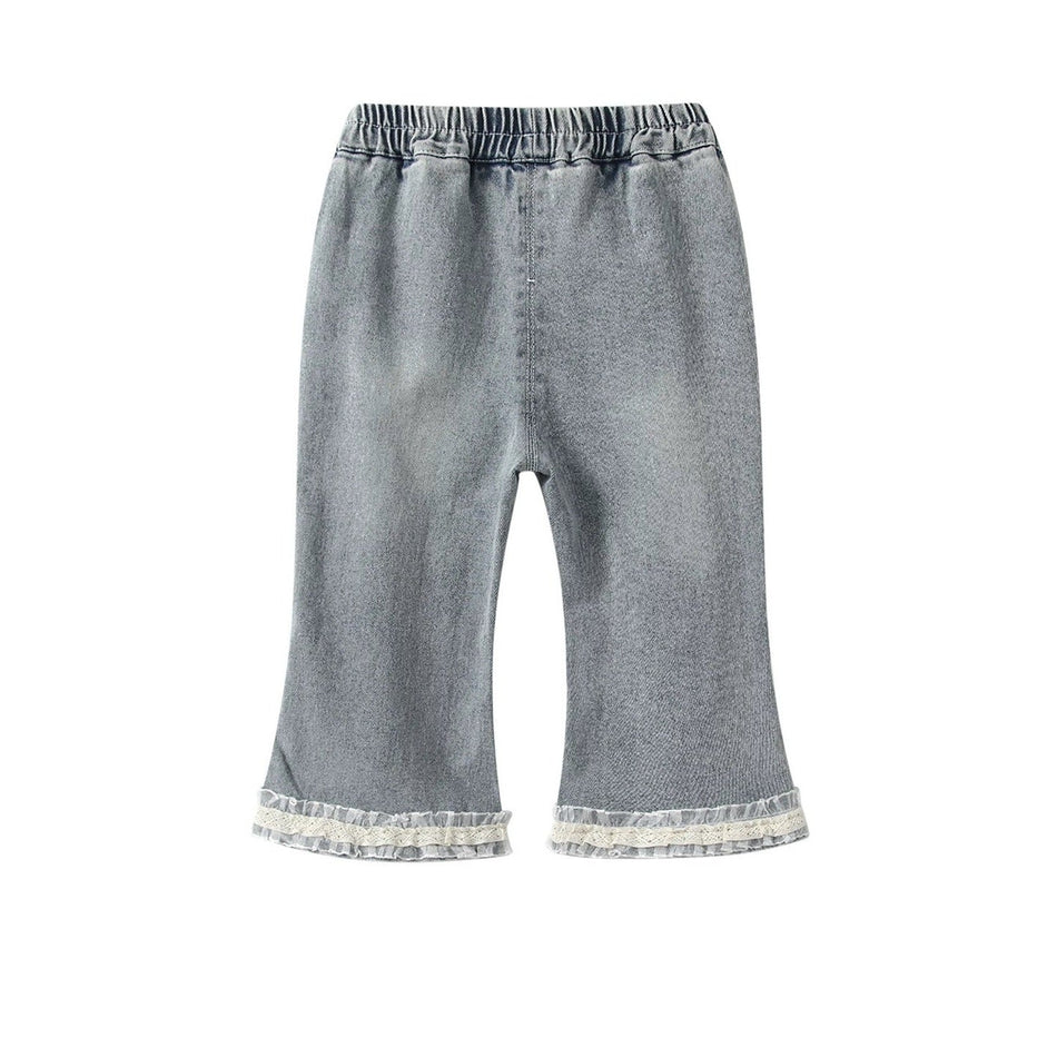 Girls Flared Lace Jeans Autumn Outfit 2026