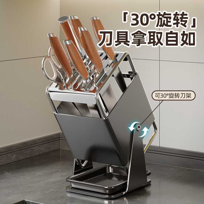 Kitchen Knife Holder Storage Rack Stainless Steel Cutting Board