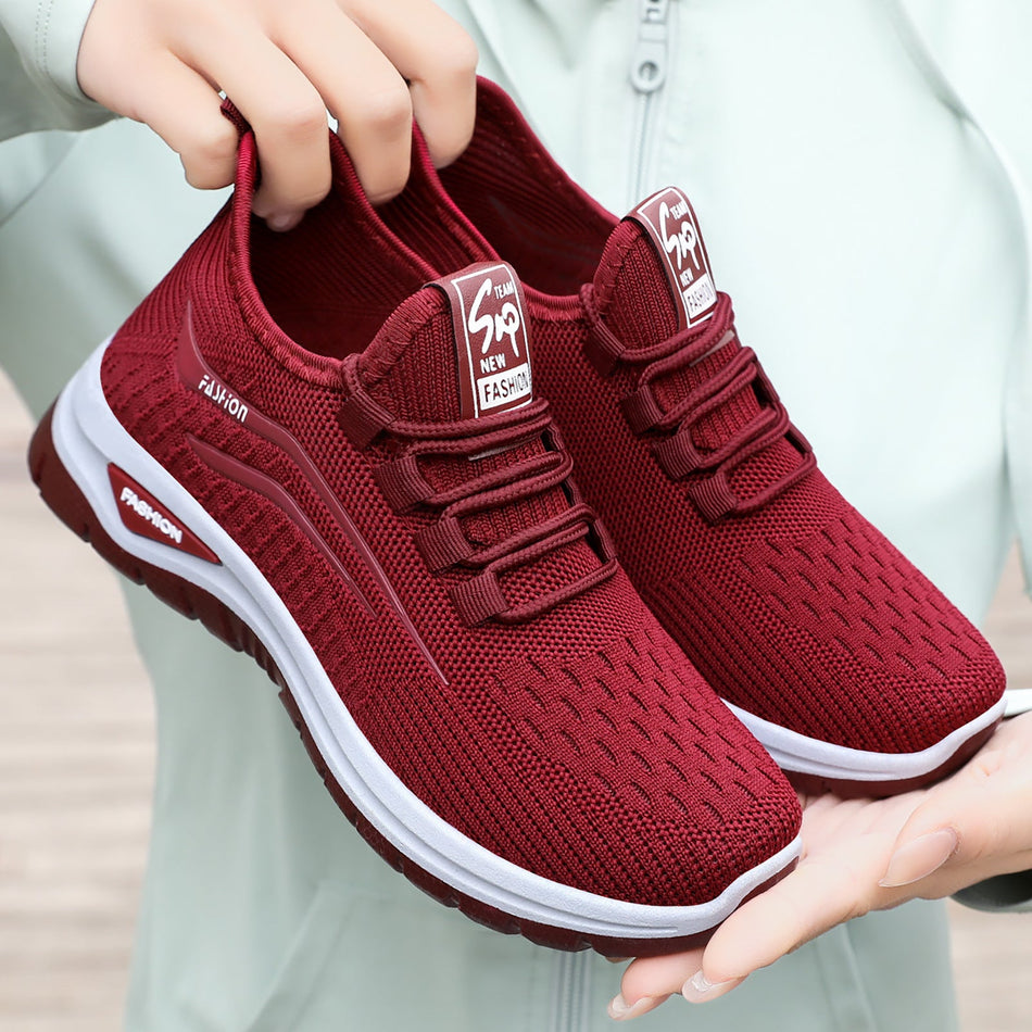 Fly Knit Breathable Soft Sole Casual Sneakers
