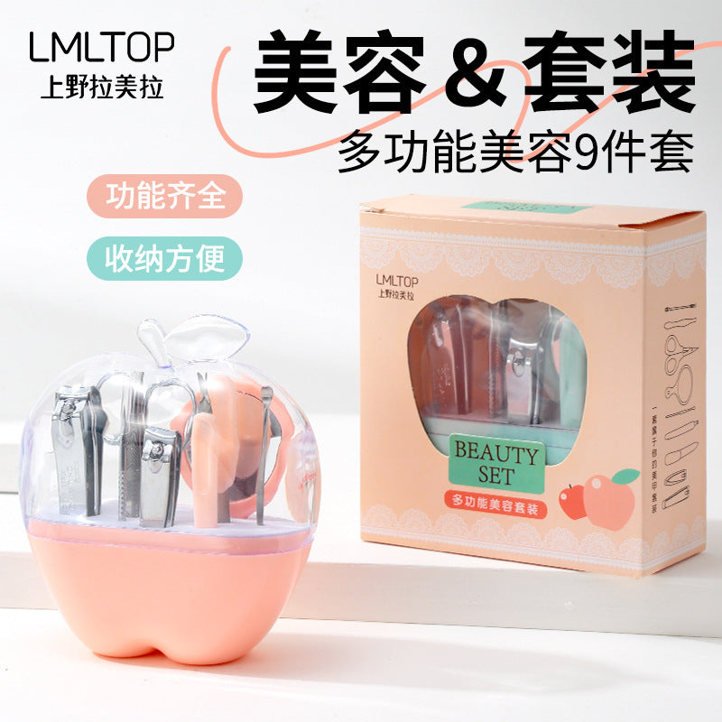 9-Piece Apple Manicure Set | Multifunctional Nail Kit