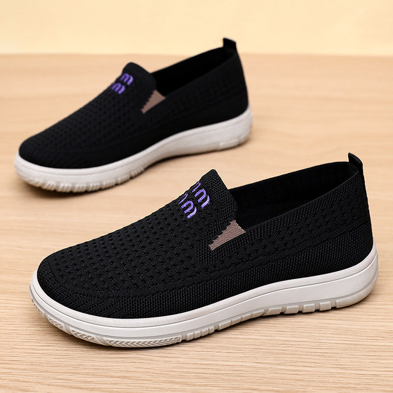 Old Beijing Cloth Slip On Comfort Shoes