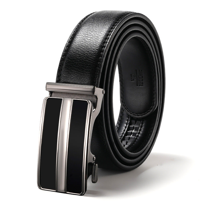 Men’s Korean Alloy Automatic Cowhide Belt