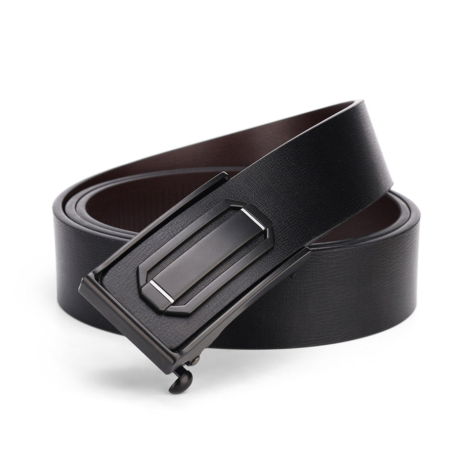 Men’s Leather Automatic Buckle Cowhide Belt