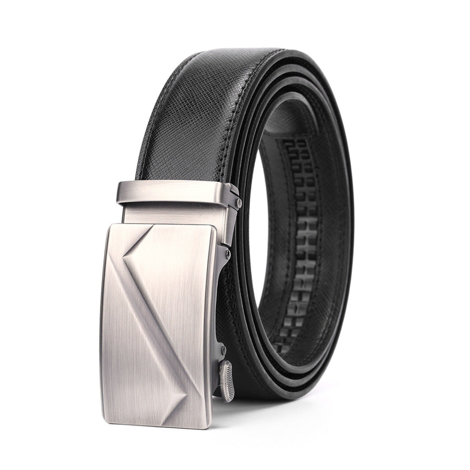 Men’s High-End Cowhide Automatic Buckle Belt