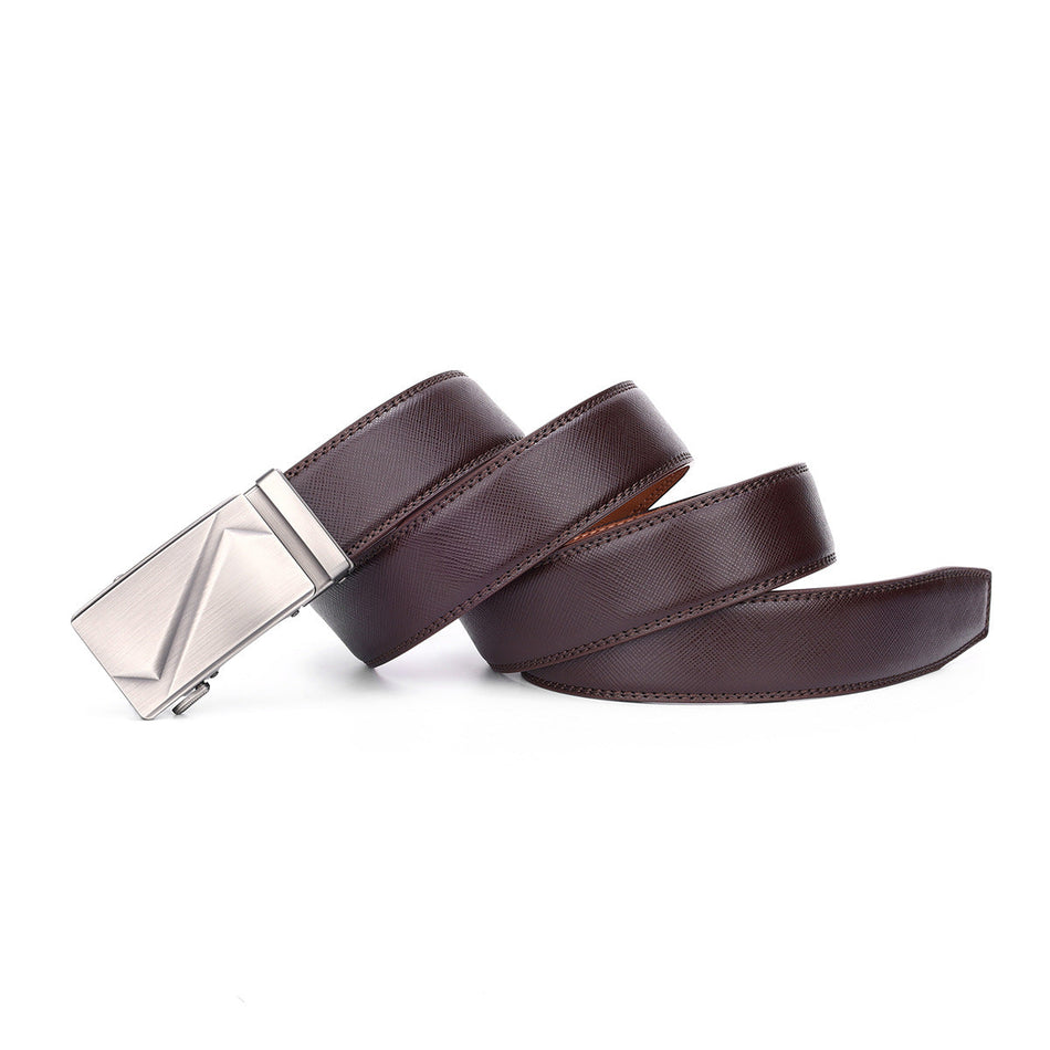 Men’s High-End Cowhide Automatic Buckle Belt