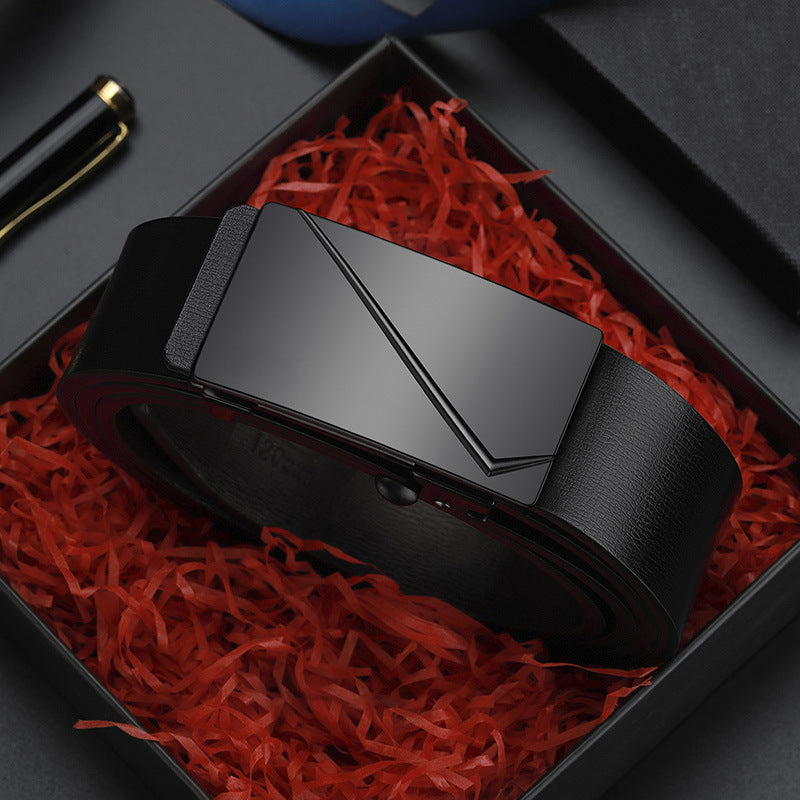Men’s Genuine Leather Automatic Buckle Belt