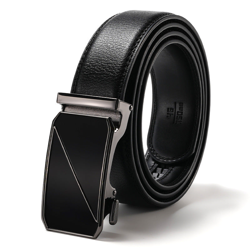 Men’s Alloy Automatic Cowhide Leather Belt