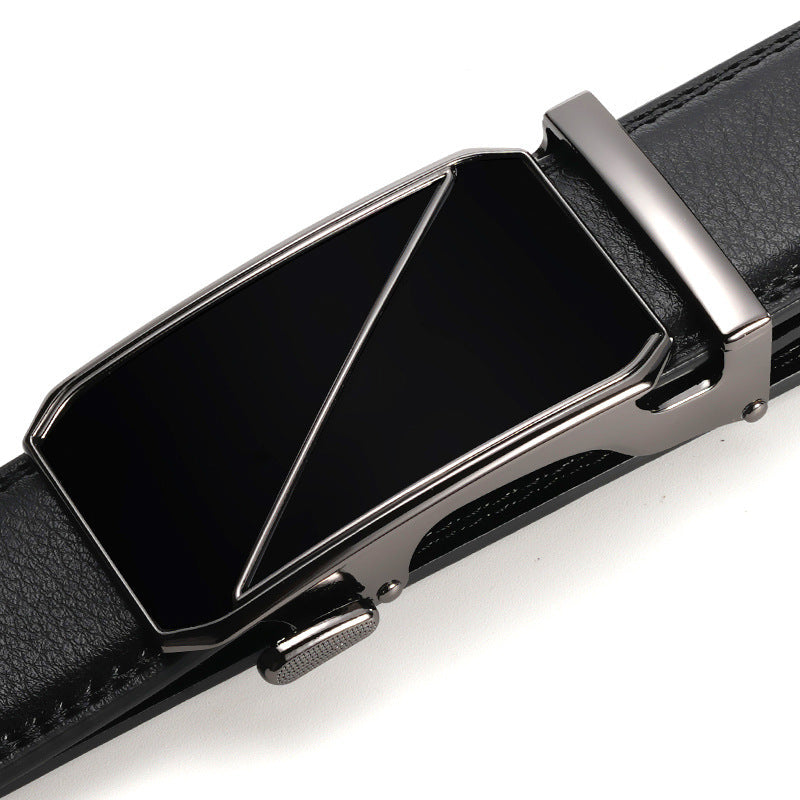 Men’s Alloy Automatic Cowhide Leather Belt