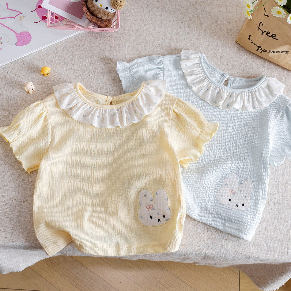 Girls Ruffle Collar T-Shirt Summer 2026