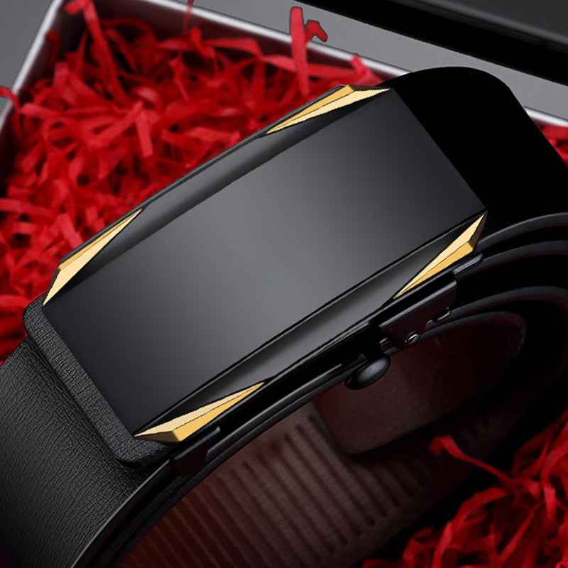 Men’s Cowhide Automatic Buckle All-Match Belt
