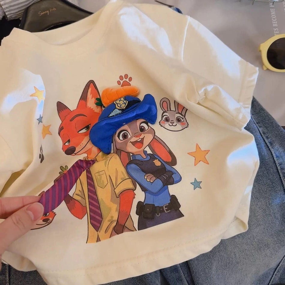 Girls 3D Doll Cartoon T-Shirt Summer 2026