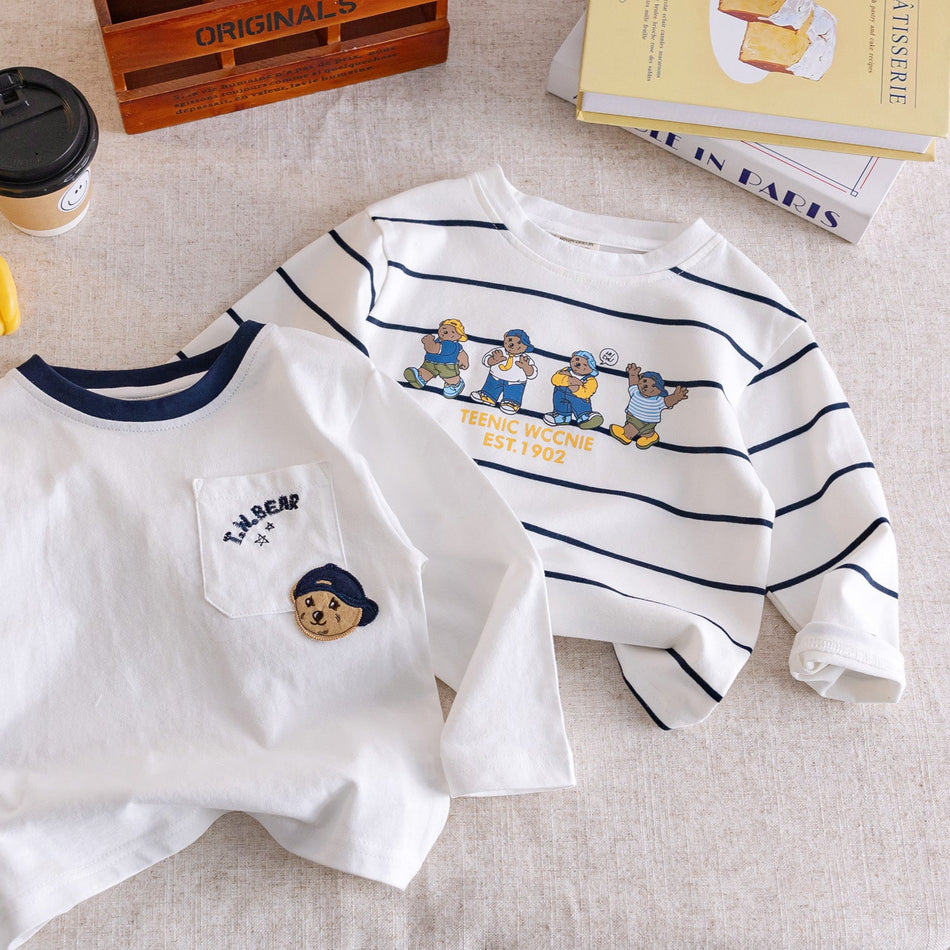 Boys Cartoon Bear Long-Sleeve T-Shirt Autumn 2026