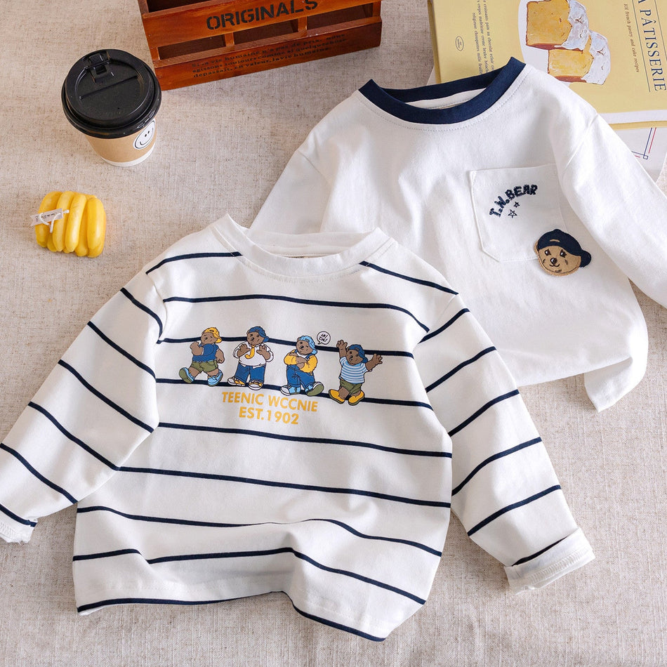 Boys Cartoon Bear Long-Sleeve T-Shirt Autumn 2026