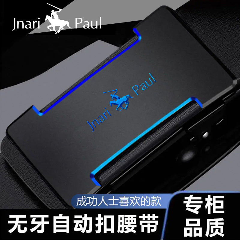 Men's Genuine Leather Automatic Buckle Belt – Trendy & Casual