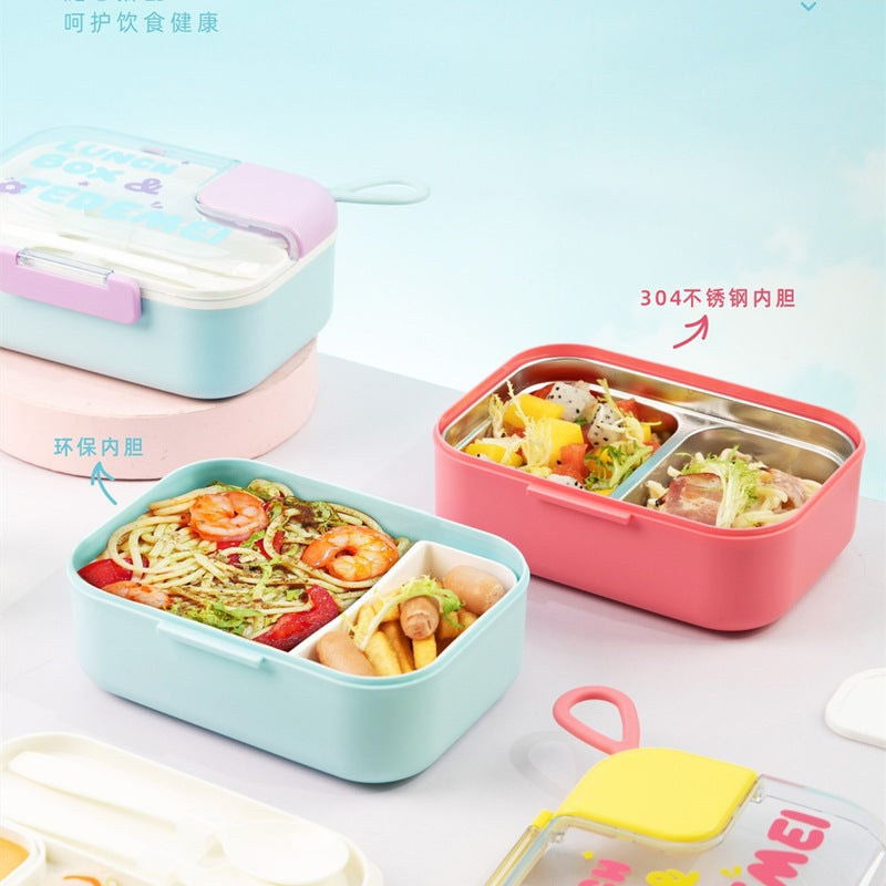 Stainless Steel Compartment Lunch Box Microwave Safe Salad Box