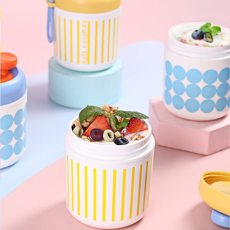 Portable Breakfast Soup Cup Food Grade Plastic Milk Mixing Cup