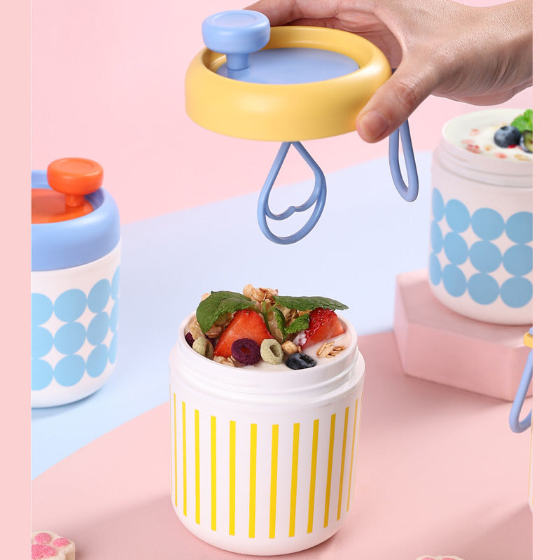 Portable Breakfast Soup Cup Food Grade Plastic Milk Mixing Cup